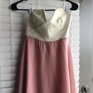 Pink and white dress